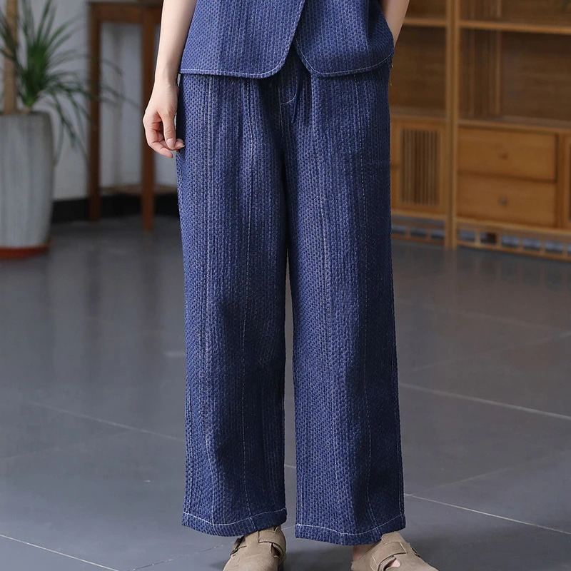 

Женские повседневные брюки из хлопка и льна, Новое поступление, осень 2025 года, офисный стиль, однотонные женские прямые брюки с высокой талией M1878