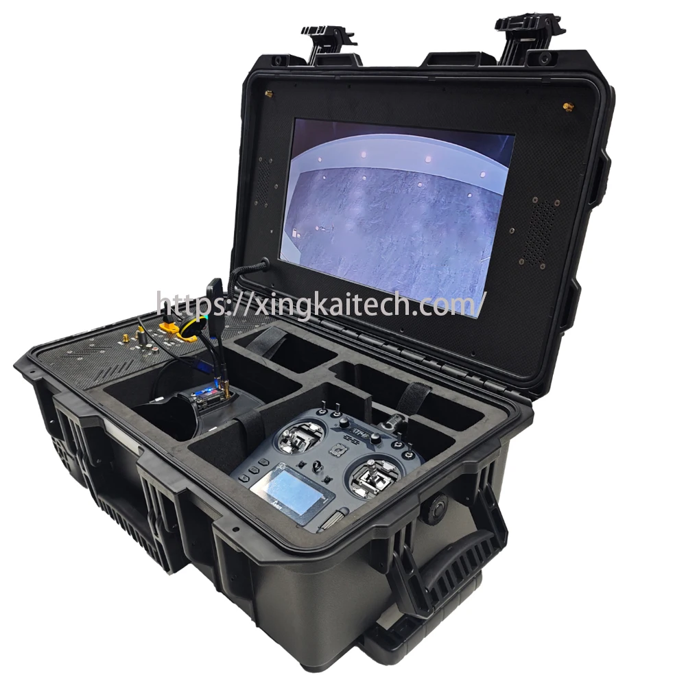 Video Screen Mounted FPV Drone Mission case Portable Ground Control System Goggler Remote Controller Battery Accessories