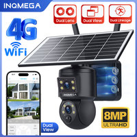 Dual Lens 4G Camera Solar PIR Human Detection Night Vision Waterproof Security Video IP Camara 8MP 4K Battery CCTV Monitor
