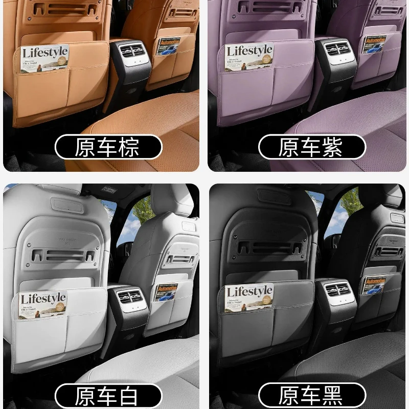 for Chery ICAR ICAUR V27 Car Seat Back Anti-Kick Mats Multi-Function 2nd Row Extra Storage Pocket Anti-Scratch Protective Pad