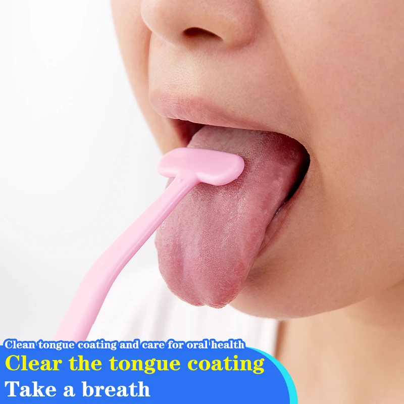 Tongue Scraper Cleaners Reusable Oral Health Cleaning Brush Hygiene Care Toothbrush Mouth Fresh Breath Scraping+~