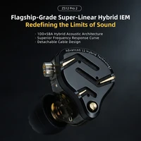 KZ ZS12 PRO 2 auriculares IEM híbridos súper lineales de grado insignia auriculares intrauditivos de graves HiFi auriculares con cable para juegos Esports