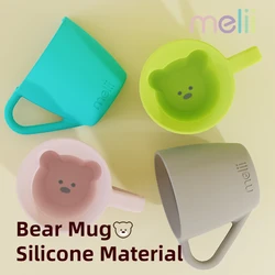 Melii Silicone Bear Mug Cup Heat resistance Cup Mug Beverage Cup Coffee Milk Oatmeal Breakfast Cup Creative Mug For Children