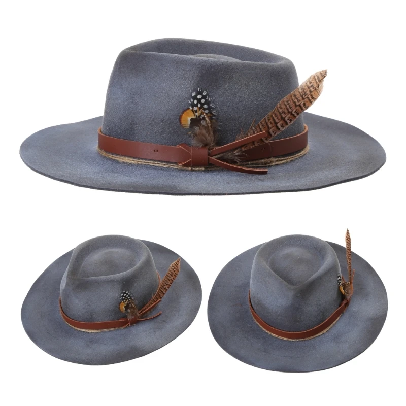 

Old-fashioned Fedora for Men Women Unisex Wear Vintage Top Hat Magician Costume Dropship