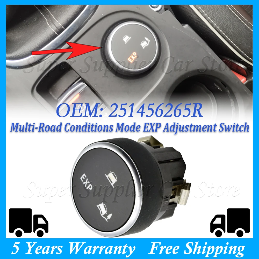 

1PC Car Multi-Road Conditions Mode EXP Adjustment Switch For Renault Koleos Kadjar Captur Scentic 251456265R