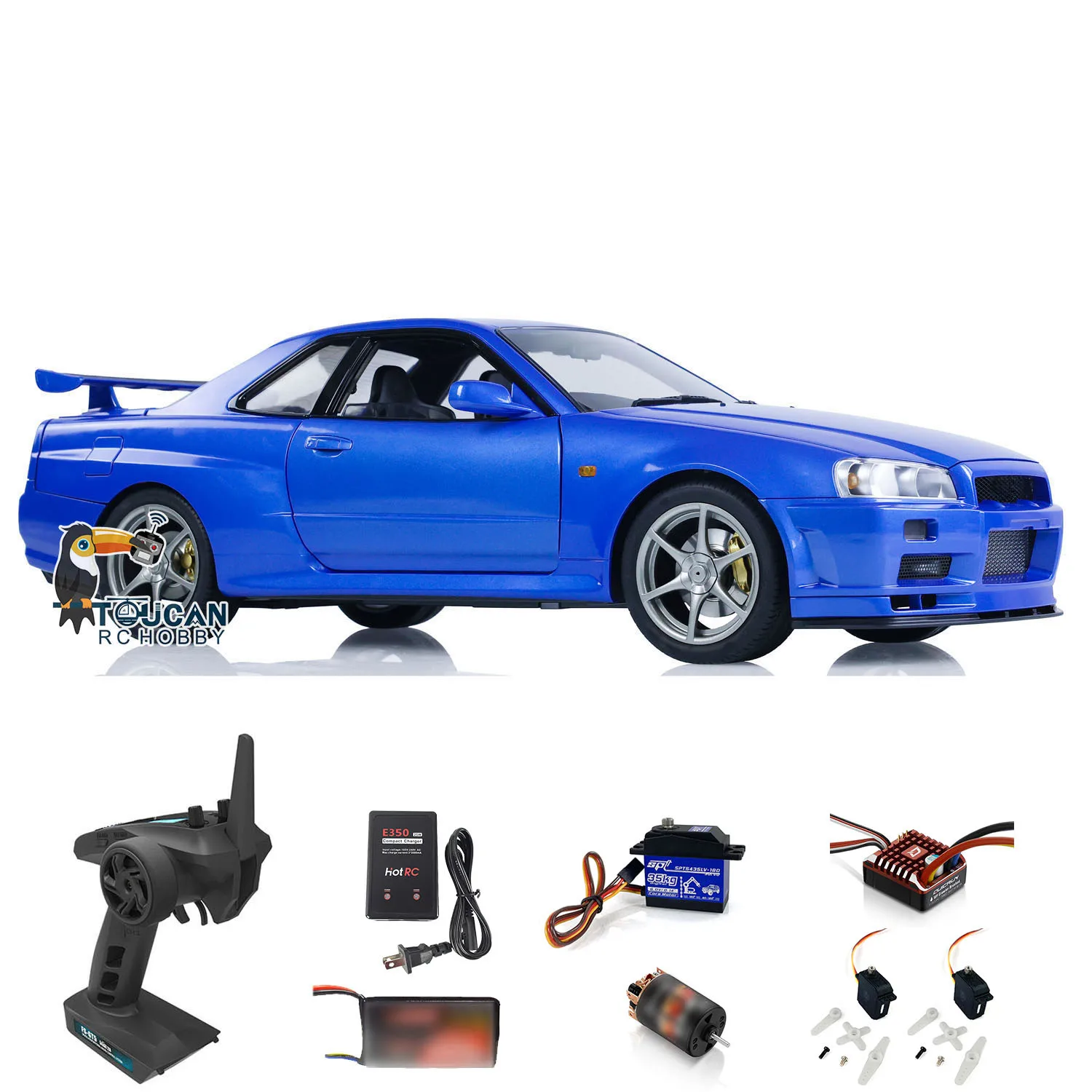 1:8 Capo R34 RC High-speed Drift Cars RTR W/ Light 2-Speed Gearbox Motor Remoted Control Racing DIY Vehicles Model Toy Gift