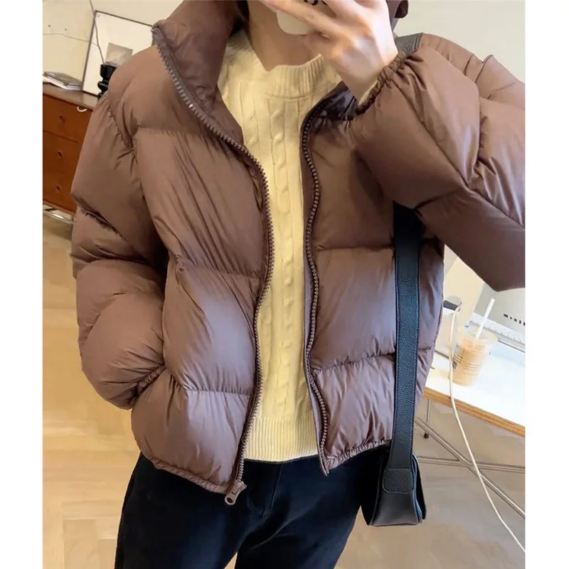 Women's short foreign trade Kendall feather cotton jacket jacket 2024 new small people thickened bread clothes cotton jacket