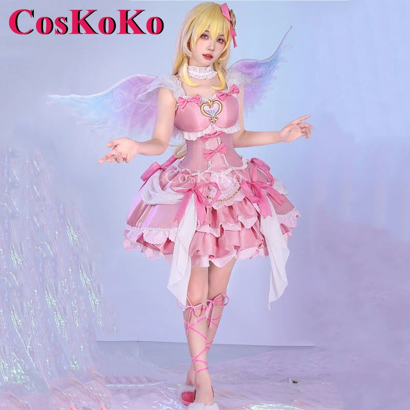 CosKoKo Hoshimiya Ichigo Cosplay Game Aikatsu! Costume Aurora Kiss Skin Gorgeous Formal Dress Halloween Party Role Play Clothing