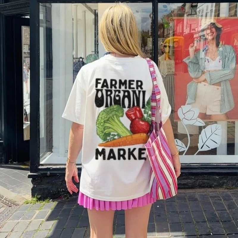 

Женская футболка с растительным графическим принтом в стиле ретро, унисекс, с коротким рукавом, эстетичная уличная одежда, топы Y2k, осенне-зимняя внутренняя одежда