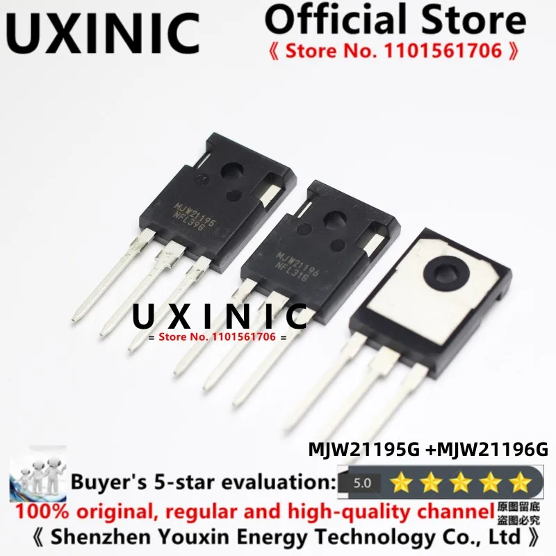 

UXINIC 100% New Imported Original MJW21195 MJW21196 MJW21195G MJW21196G TO-247 Power Amplifier Tube