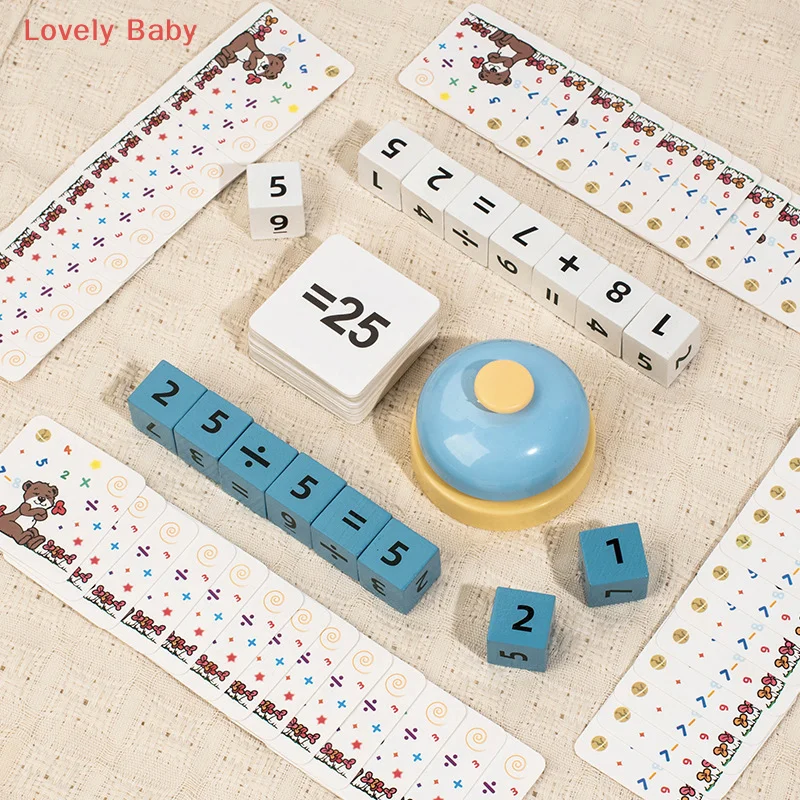 【BS】Blocos de matemática, jogo de aprendizagem de matemática, conjunto de blocos de contagem, promove habilidades cognitivas, para viagens em casa, sala de aula pré-escolar