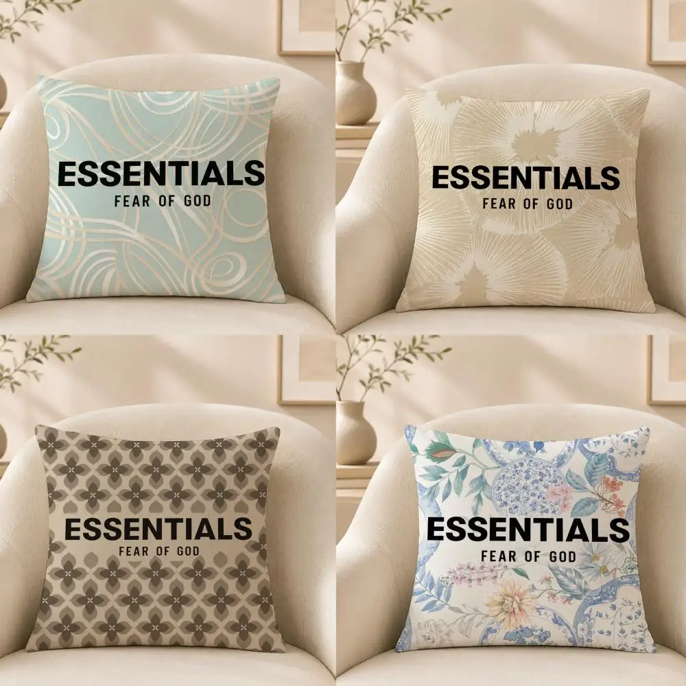 brand E-Essentials Cushion Cover Short‑plush Cushion Cover,Breathable,Skin‑friendly,Washable,room Sofa Decor Gift