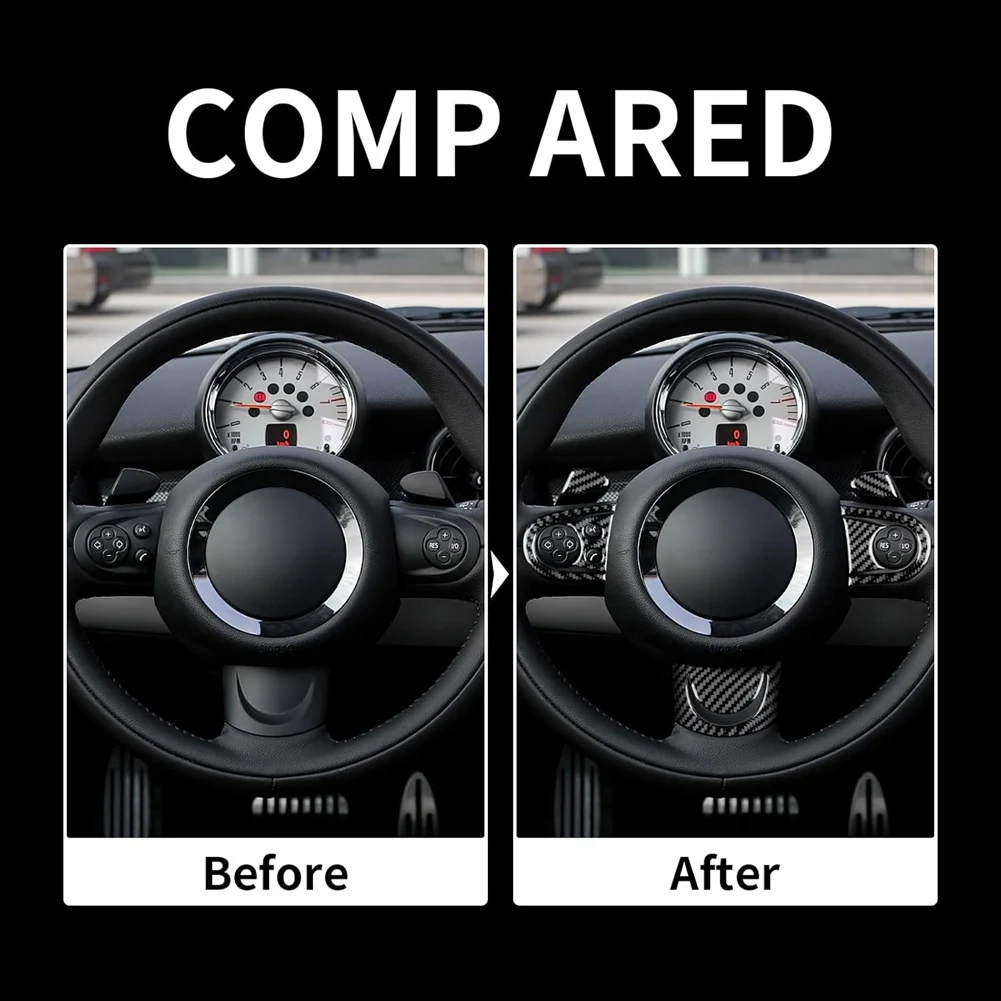 Steering Wheel Button Cover Kit Trim For Mini Cooper Hardtop R56 Clubman R55 Convertible R57 Car Decoration-A02G