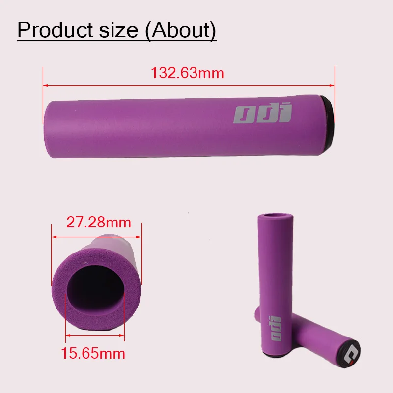 ODI 2pcs Bike Handlebar Grips MTB Silicone Handle Bar Grips Sets Soft Mountain Bicycle Grips End Plug Cycling Accessories Parts