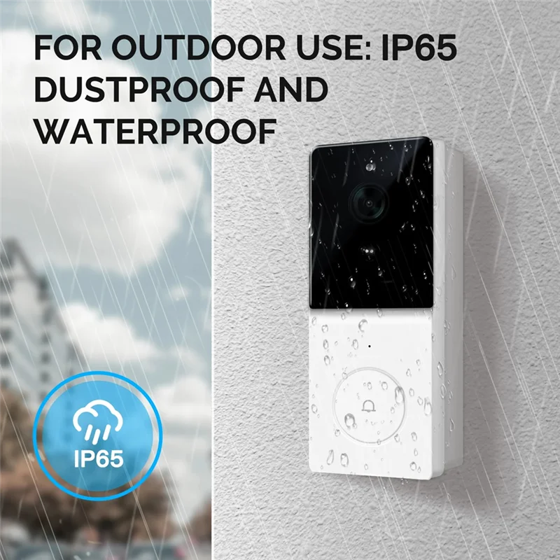 Y23A-Tuya Smart Wifi Video Doorbell Camera With 2-Way Audio Intercom, Night Vision & Wireless Door Product Home Security Easy In