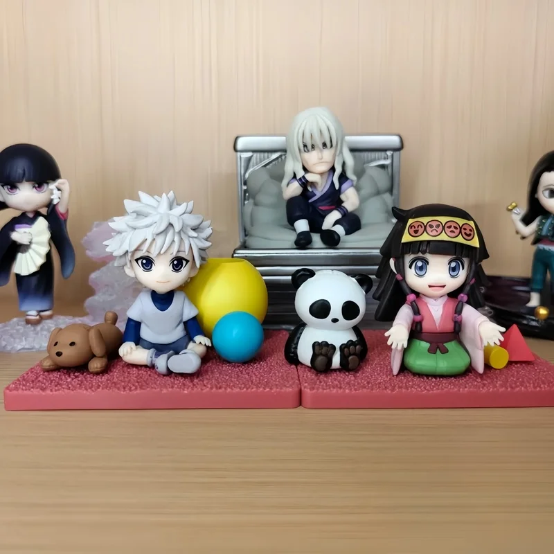 

Re-Ment Hunter×Hunter Desq Desktop Figure Hunter 5 Killua Alluka Illumi Kalluto Silva Zeno Original Toy Decor Ornament Gift Toy