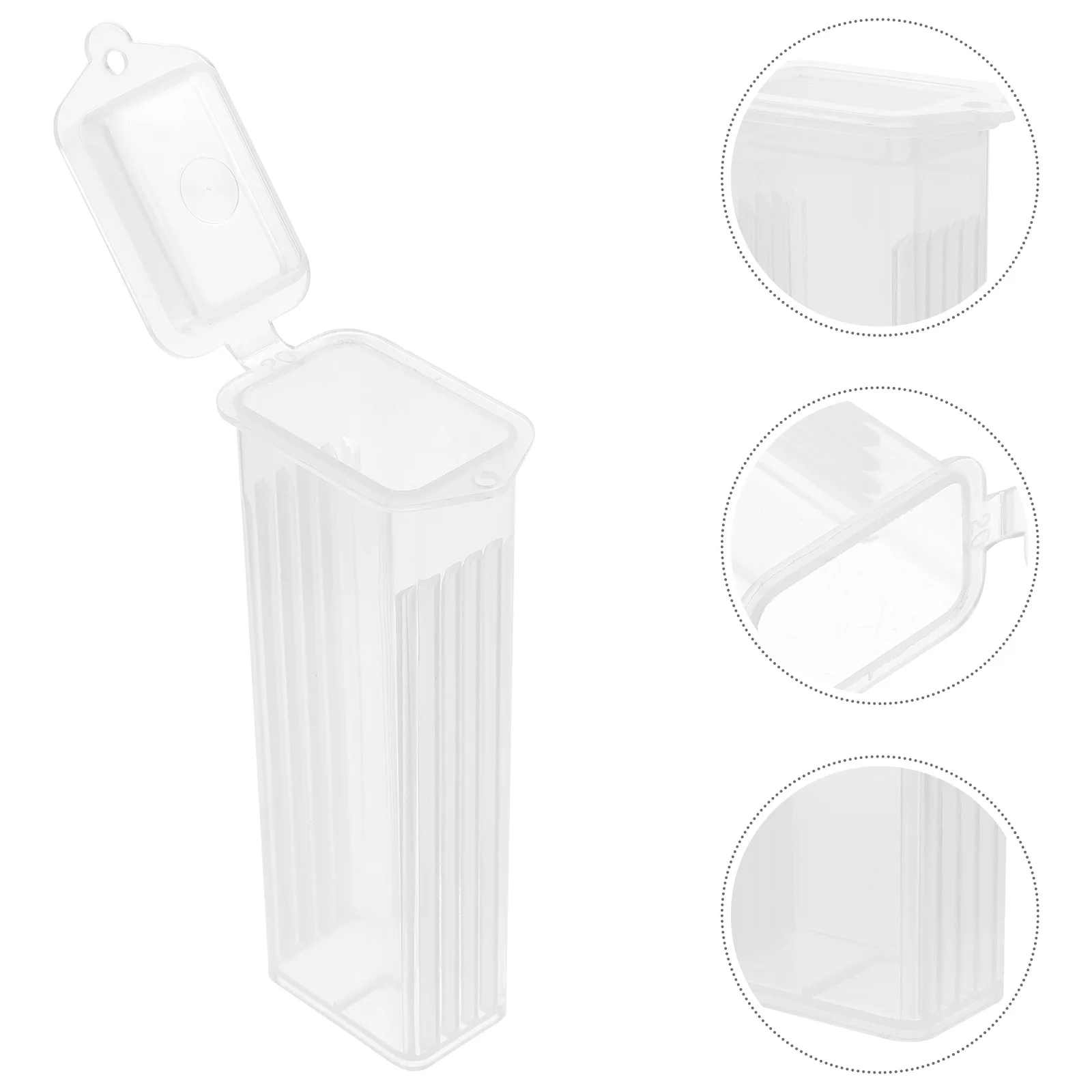 10 pcs : Clear Pp Microscope Slide Storage Case With Slotted Channels For Easy Removal Secure Specimen Holding Lab