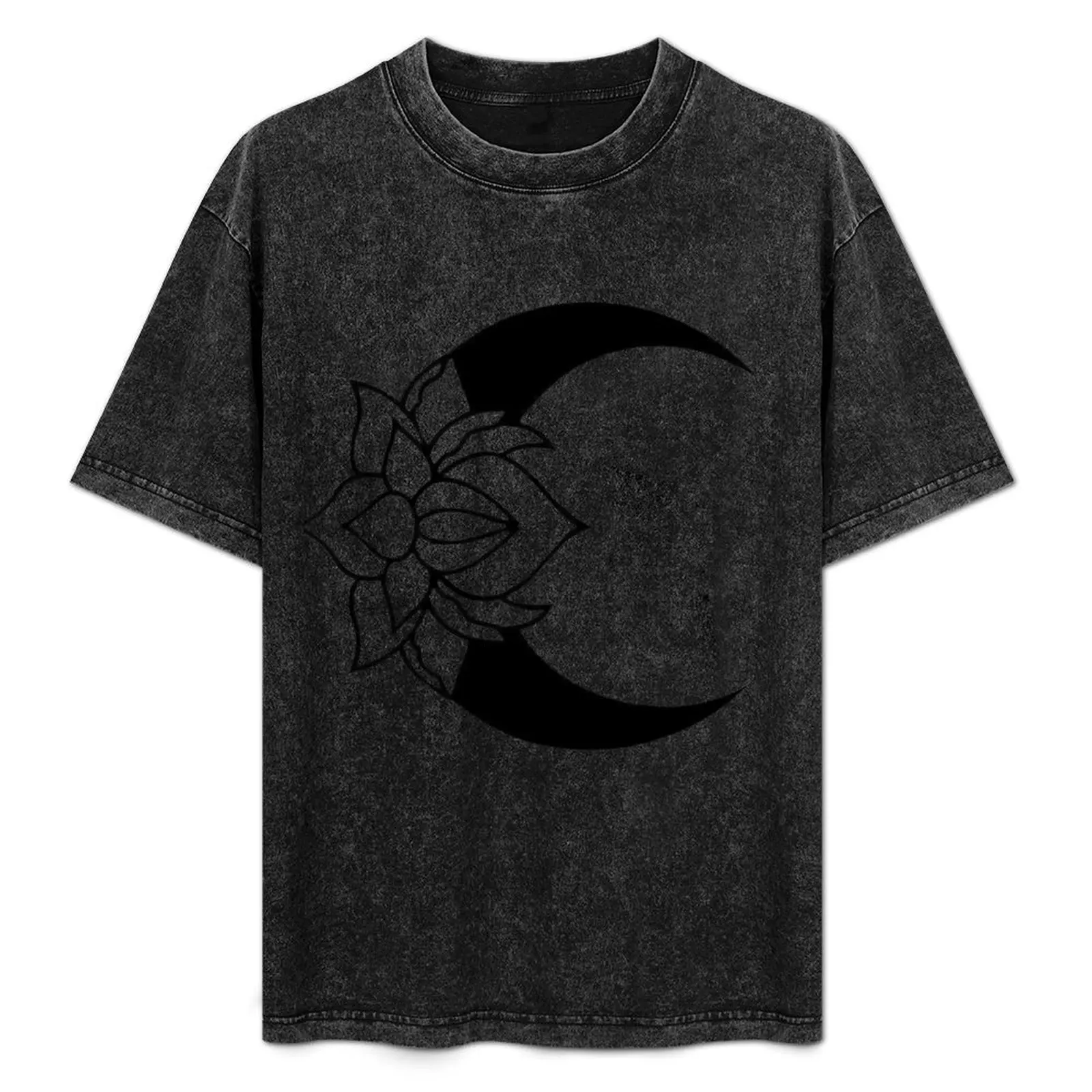 Lotus Moon (Black) T-Shirt designer shirts boys animal print shirts graphic tee men