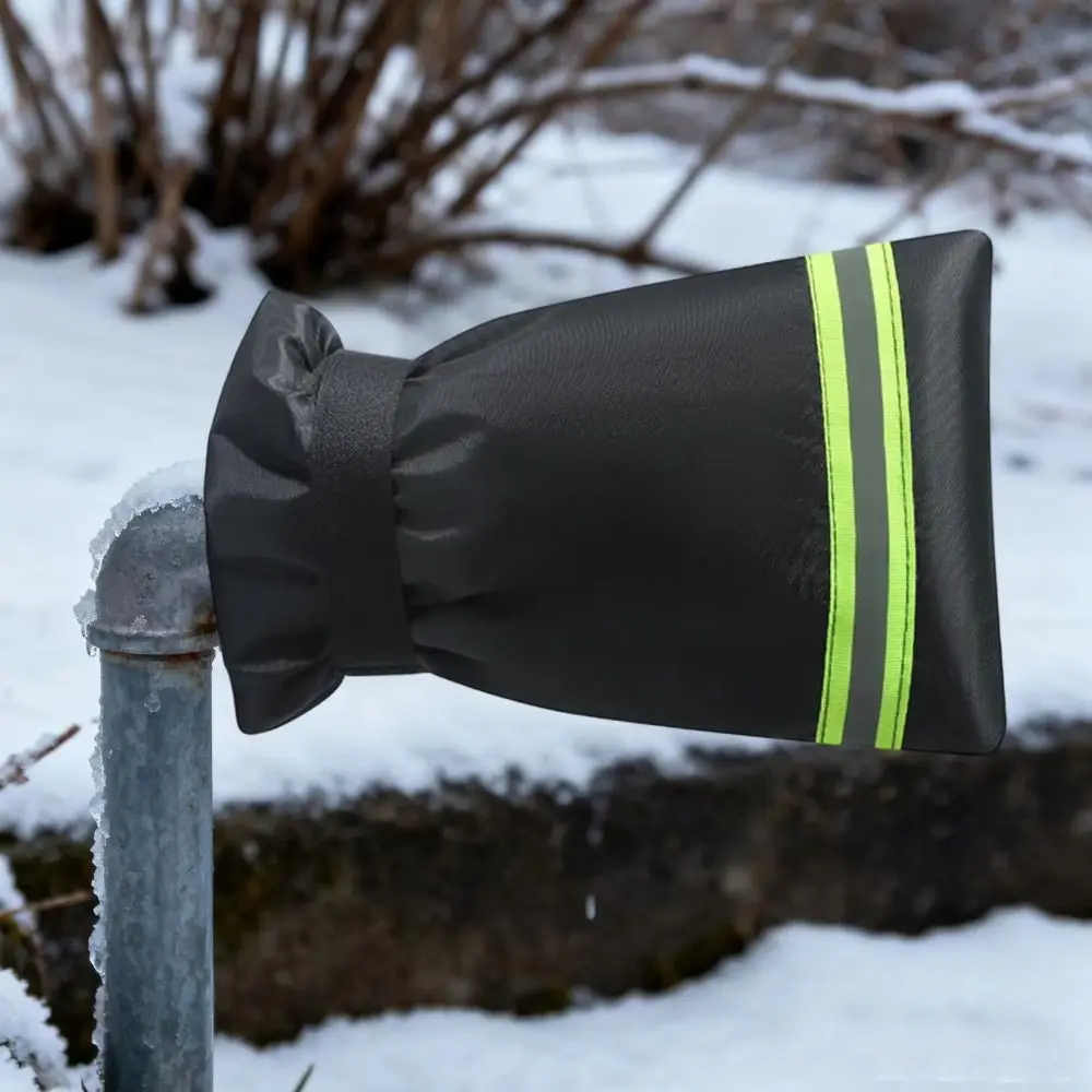 

Waterproof Frost-Proof Faucet Covers Freeze Protection Insulated Spigot Covers Reusable with Reflective Strips