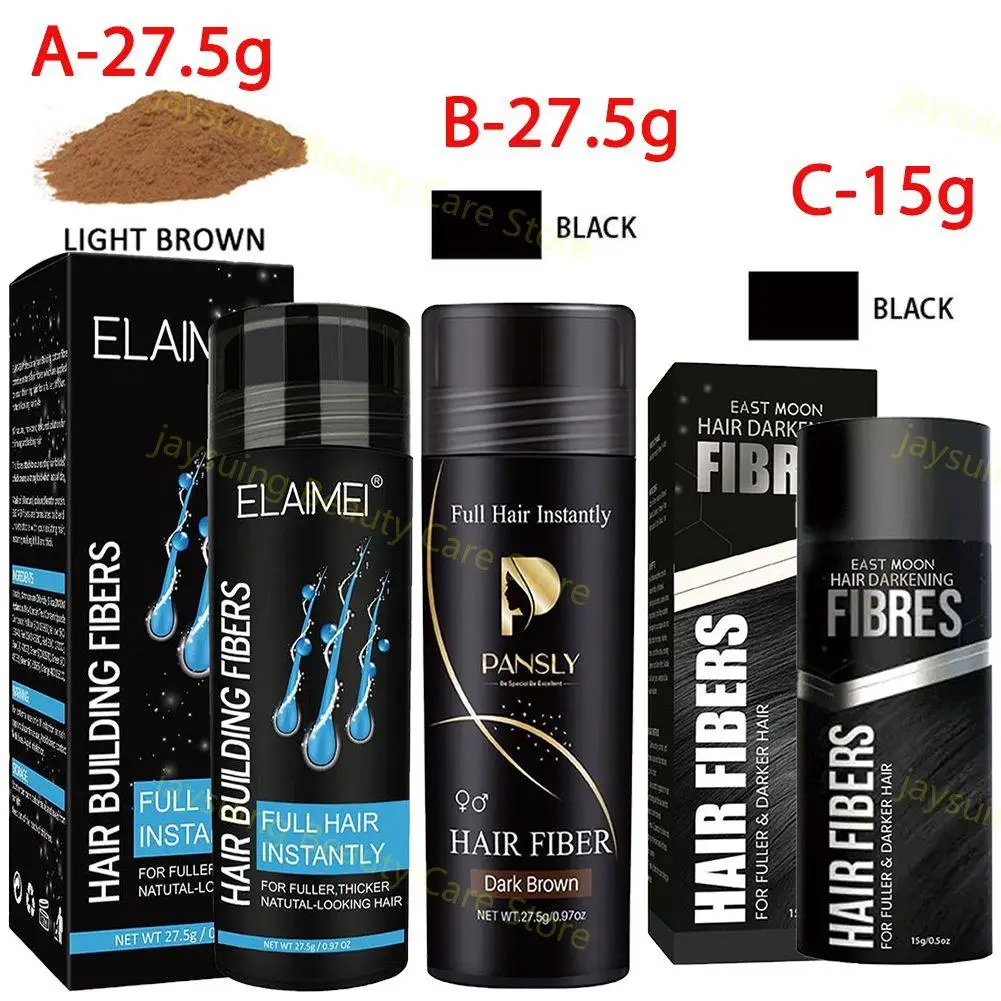 Hair Fibers Keratin Thickening Spray Hair Building Fiber Poudre Instant Thickening Powder Better Hair Line Styling 15g/27.5g