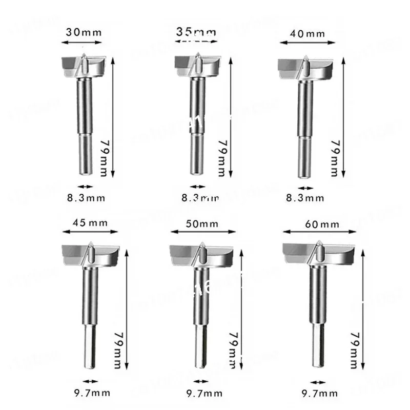 6pcs Wood Forstner Drill Bit Set Woodworking Self Centering Hole Saw Cutter Power Tools Accessories with Storage Box
