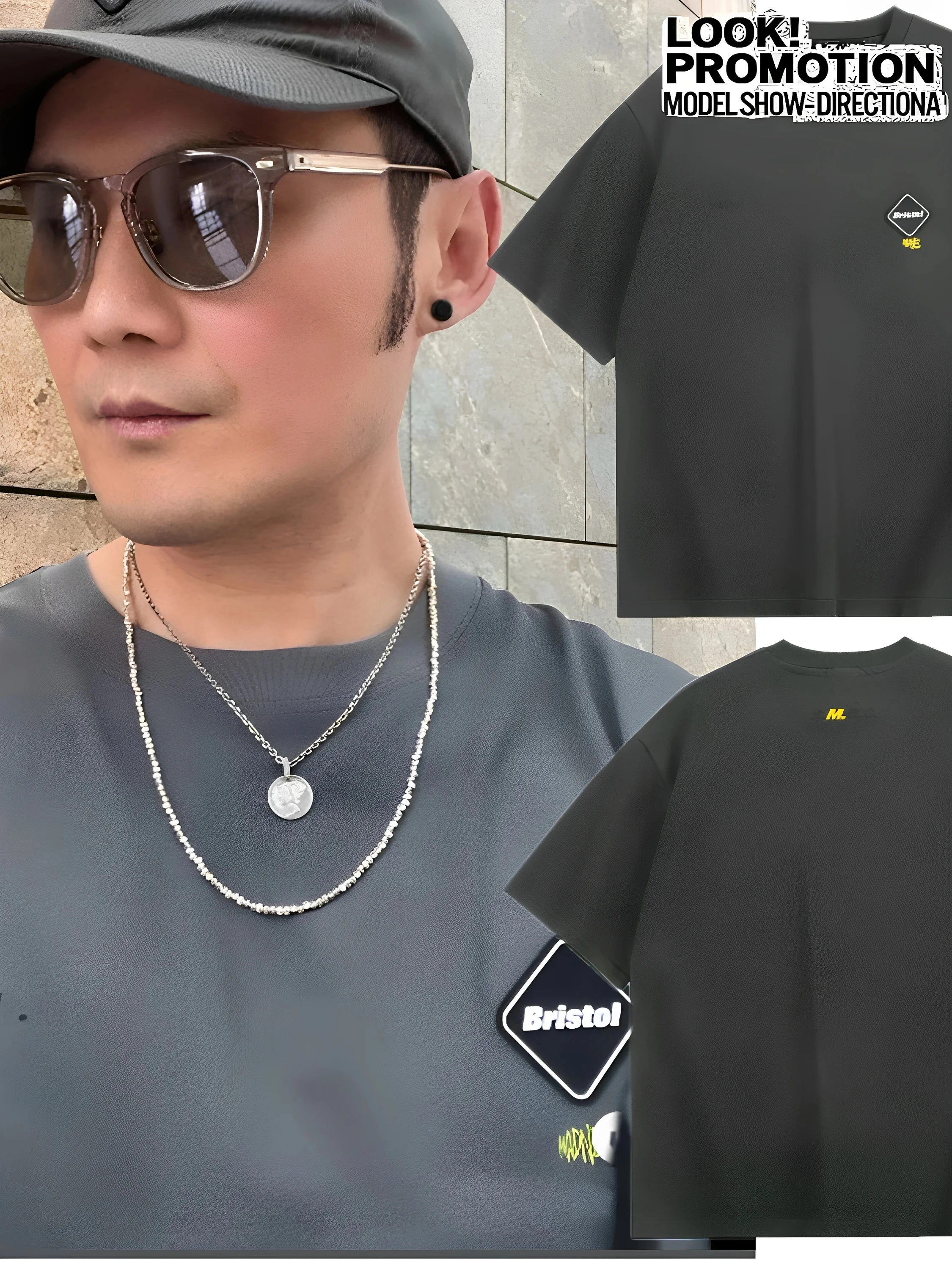 Unisex Loose Fit round Neck Short Sleeve Pure Cotton T-Shirt MDNS X FCRB TRAINING Collection Breathable Comfortable Summer Top