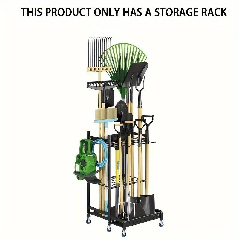 

Iron Garden Tools, Straight Hook Hanging Storage Rack, Wall Mounted Wall Organizing Rack, Garden Storage Rack Garden Tool Rack