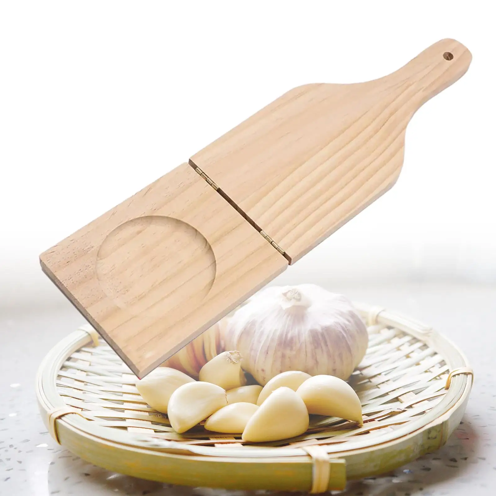 Tostonera Plantain Smasher for Stuffed Plantains Cooking Utensil Manual Wood Potato Mashers Fried Banana Masher Tostones Maker