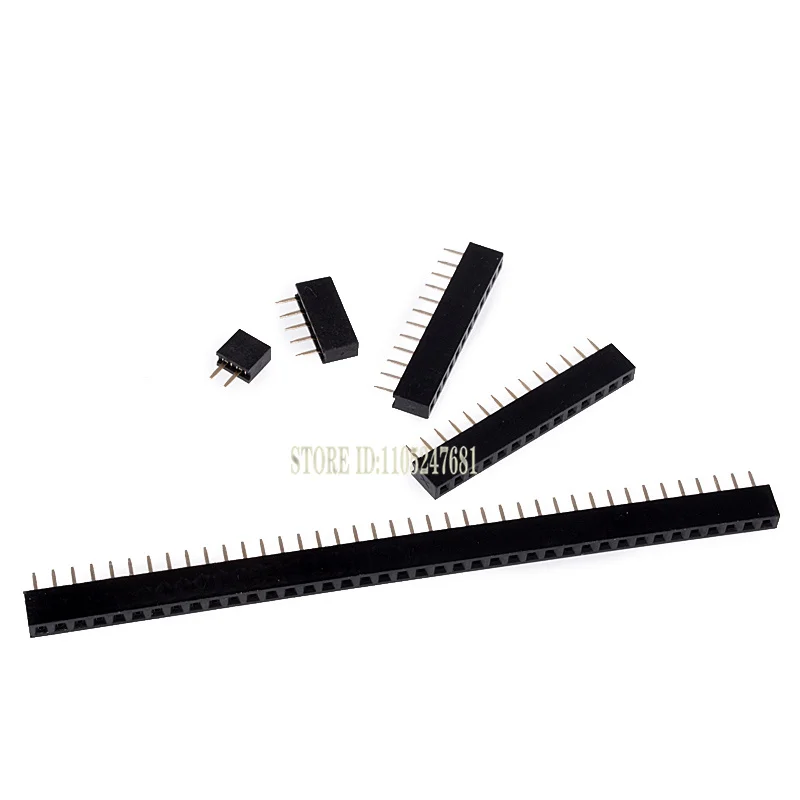 10pcs 1x/2/3/4/5/6/8/10/40 Pin Single Row Straight Female Pin Header 2.0mm 2mm Pitch Strip Connector Socket 3p/4p/6p/8p/20p/40p