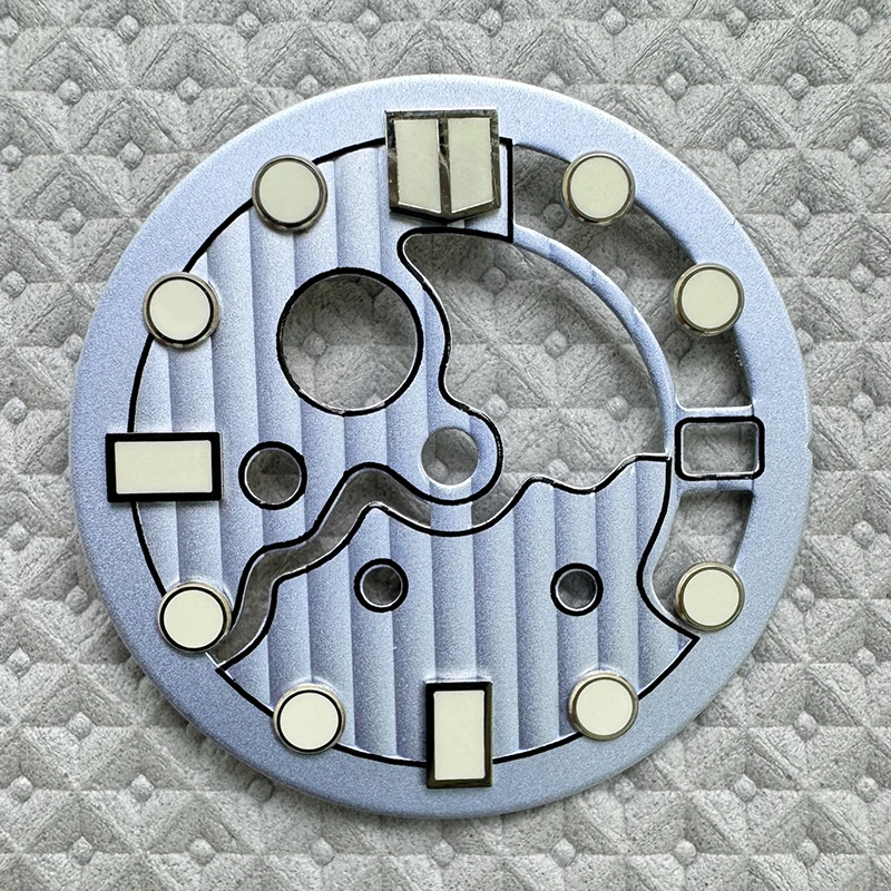 28.5mm No Logo Dial Hollow Out Design Green Luminous Dial New Diary Watch Dial for NH35/NH36/4R/7S Movement Modified Repair