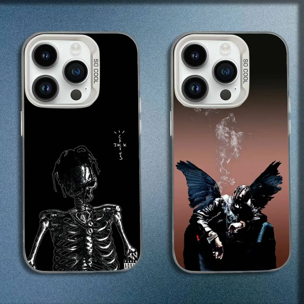 

Rapper T-Travis Scott Album Phone Case For iPhone 16,15,14,13,12,11,Mini,Pro,E,MAX White Candy Matte Shockproof Cover