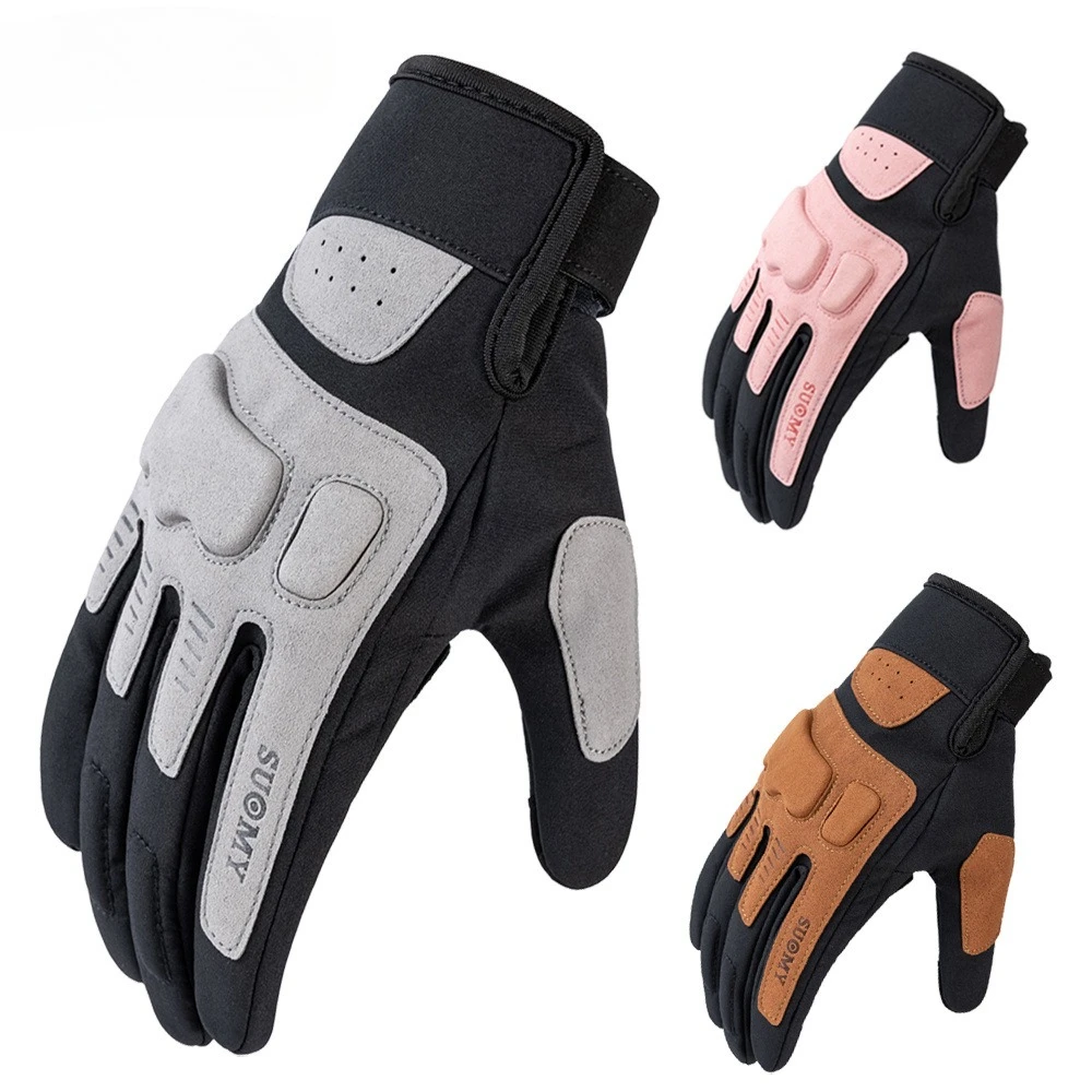 Motorcycle Gloves Waterproof Windproof Retro Mesh Touch Screen Protective Winter Warm Breathable Riding Gear for Motorcycle