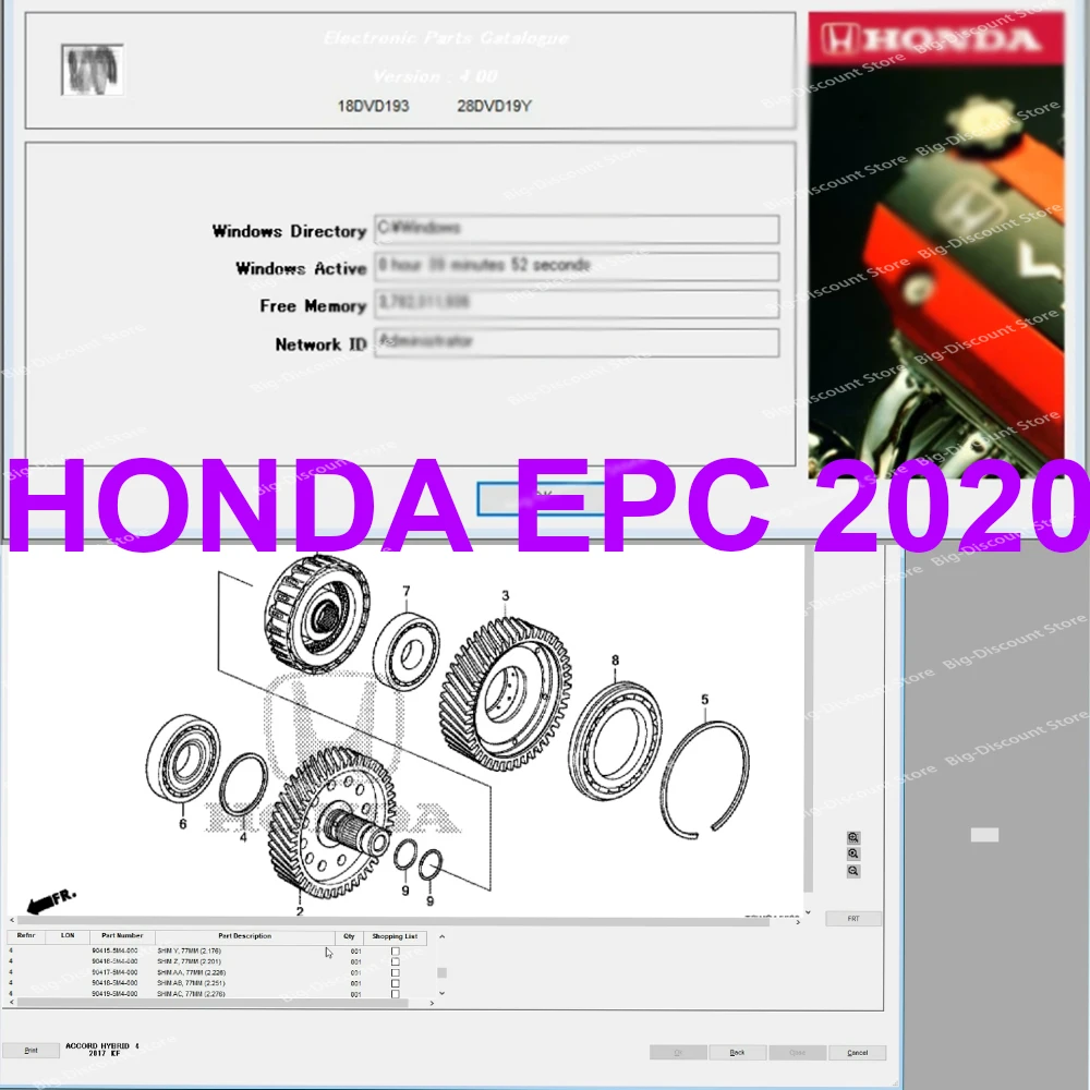 

Auto Repair Software 2024 Latest software Electronic Parts Catalog Update 2020 for HO-NDA HO-NDA EPC 2020 support English