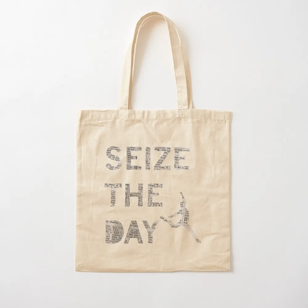 Seize the day! Newsies Tote Bag Cloth bags eco bag folding Canvas shoulder bag Customizable tote Canvas Tote