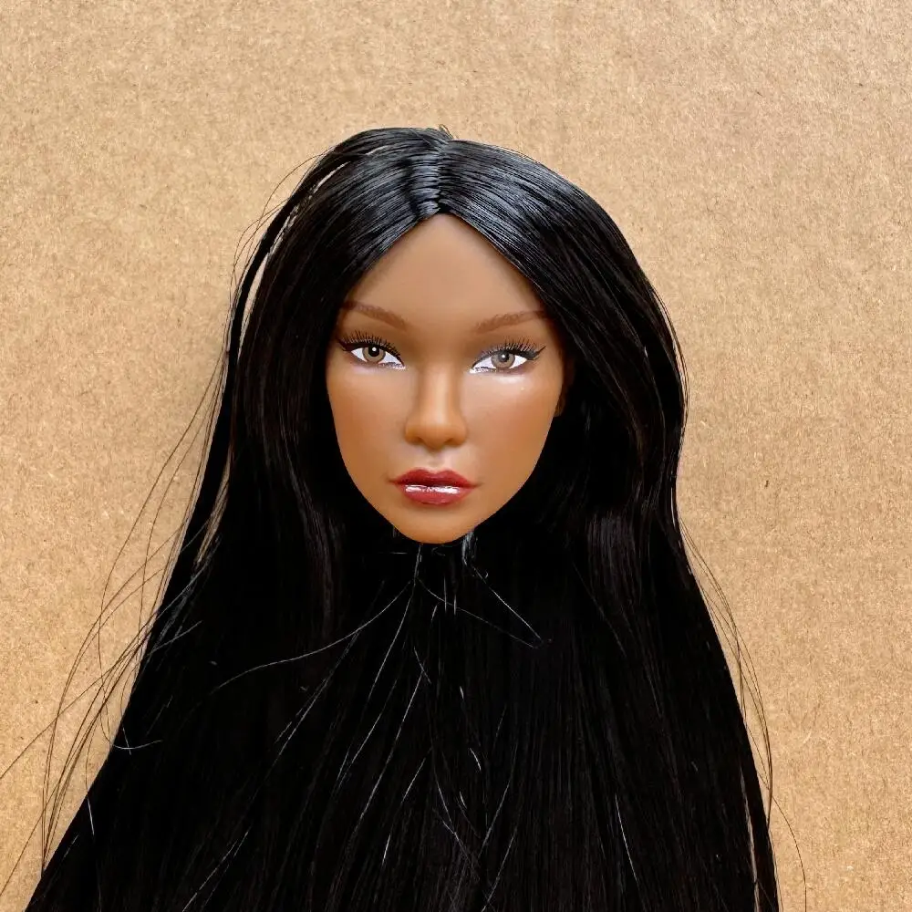 1/6 Maßstab Modellpuppenköpfe mit Maulwurfdetail, mehrfarbige Haaroptionen, braune, weiße, beige Hauttöne für Puppenbau-Sammlerstücke – Detail 18