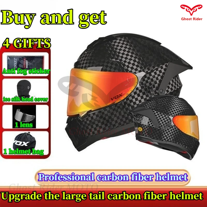 

Kevlar carbon fiber helmet motorcycle full helmet cool ultra-light men's and women's four-season helmet F606