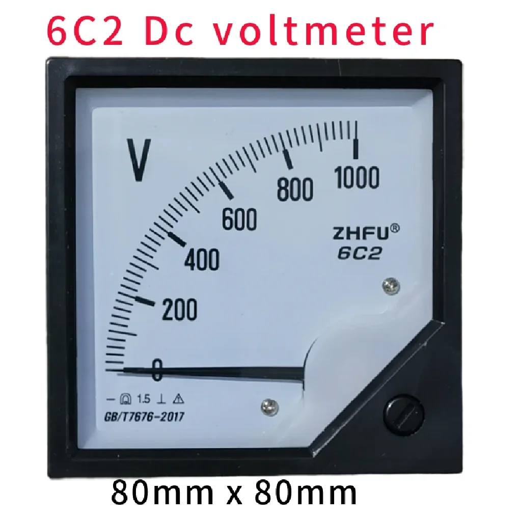 

6C2 Pointer type DC voltmeter 1000V Panel Analog Voltmeter Voltage Meter Electric Meters