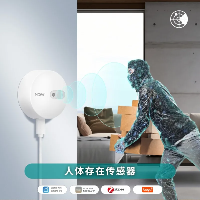 Smart Home 24GHz Microwave Human Presence Sensor App Remote Control Magnetic Motion Detection