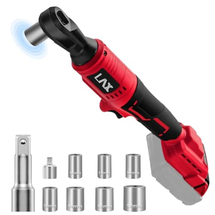 

Трещоточный ключ 3/8 дюйма для аккумулятора Milwaukee M18, 18В, беспроводной, с бесщеточным двигателем, адаптером 1/4 дюйма и удлинителем 3 дюйма