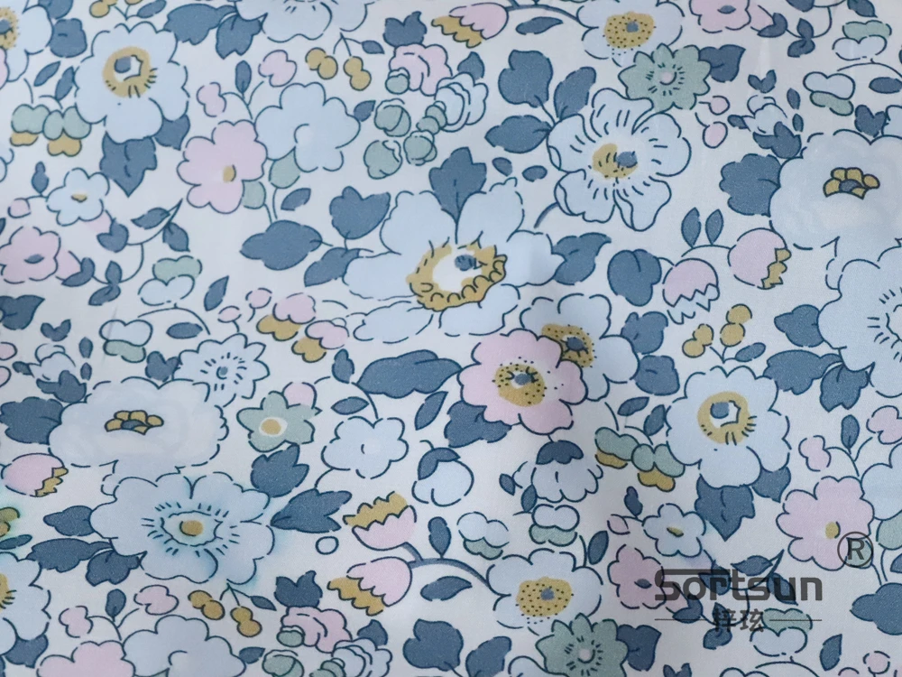 Betsy Floral 100% Cotton Fabric 80S Like Liberty Fabric Digital Printing For Sewing Cloth Dresses Skirt Kids Designer Poplin