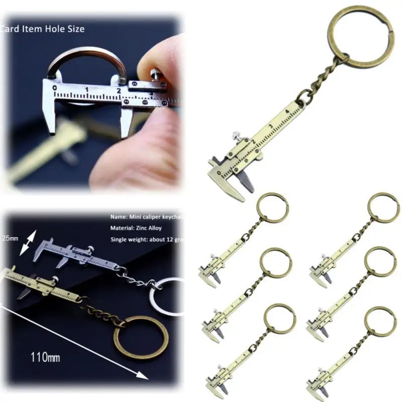 1PC Portable Mini Vernier Caliper Keychain Gauging Tools 0-40mm