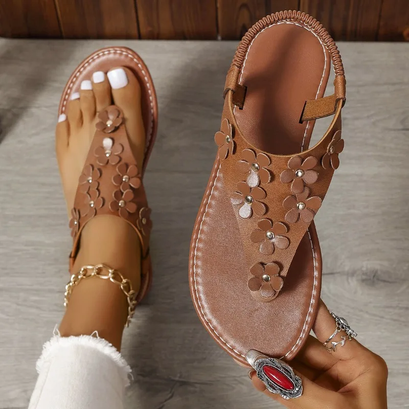 

Summer Sandals for Women Casual Clip Toe Flat Beach Shoes Ladies Comfort Flip Flops Barefoot Shoes Gladiator Sandals Footwear