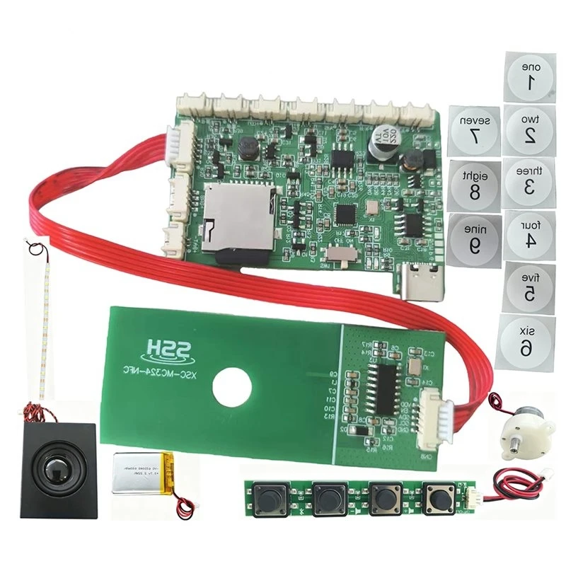 ABKQ-For MC-324 NFC-основная плата 5 Вт MP3 для музыкального плеера, 9-кнопочные звуковые аксессуары, USB-подключение, NFC-модуль для музыкального настенного автомата.