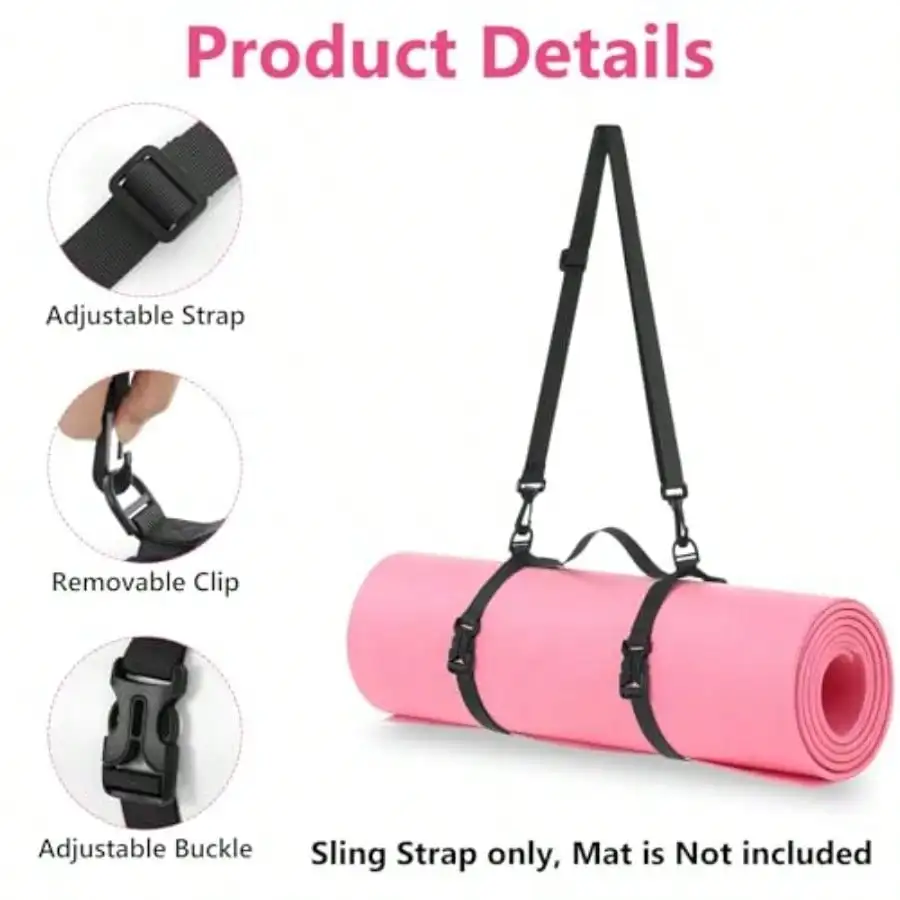 

Yoga Mat Carrying Strap Portable Yoga Mat Carrier Picnic Blanket Holder With Adjustable Shoulder Strap Handle For Festivals Picnics Camping Motorcycle Bedroll Pilates For Women Men Black