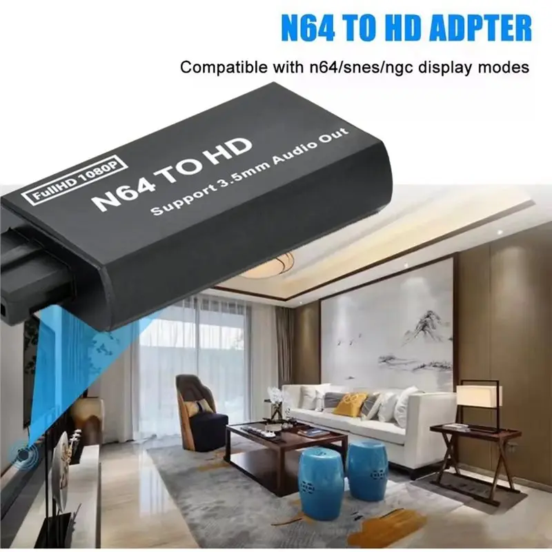 FEDI-1080P N64 To -Compatible Converter Game Adapter Plug And Play HD Cable Adapter For 64/NGC/SNES Accessories - view 3