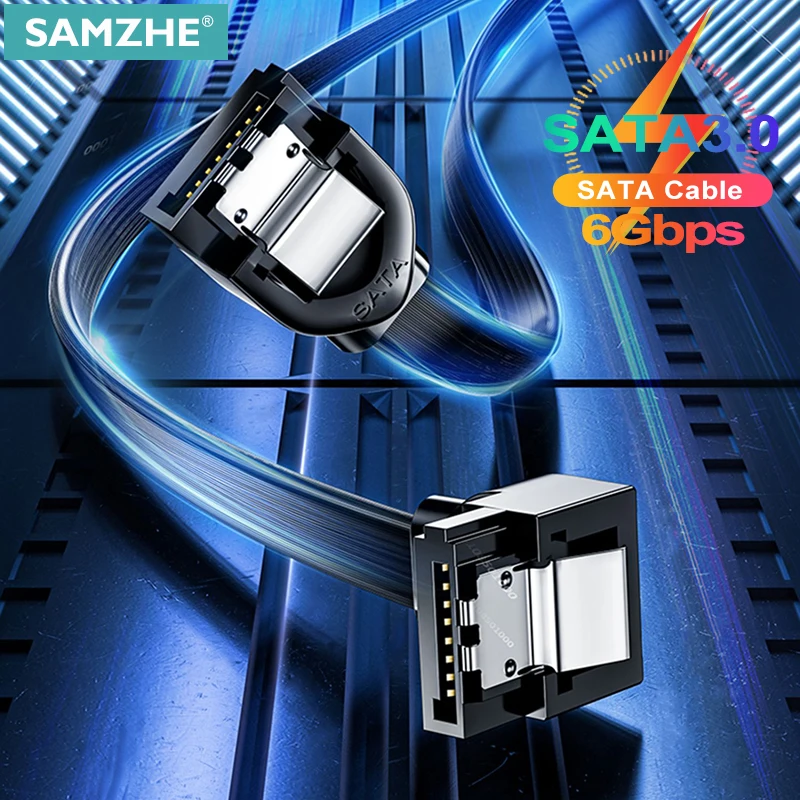SAMZHE SATA Cable 3.0 Hard Disk Driver adattatore SSD cavo SATA piegato a 90 gradi per la connessione del Computer