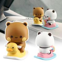Panda Bubu Dudu Car Dashboard Decoration Cute Action Kawaii Bear Toy Doll Car Interior Decoration Home Supplies Birthday Gift