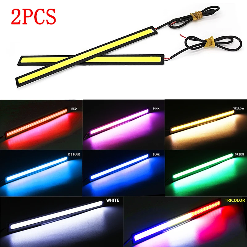 

2PCS LED Car Daytime Running Light Strip 12V 2W 400LM Waterproof External Lamp Car Styling Decorative Auto Exterior Accessories