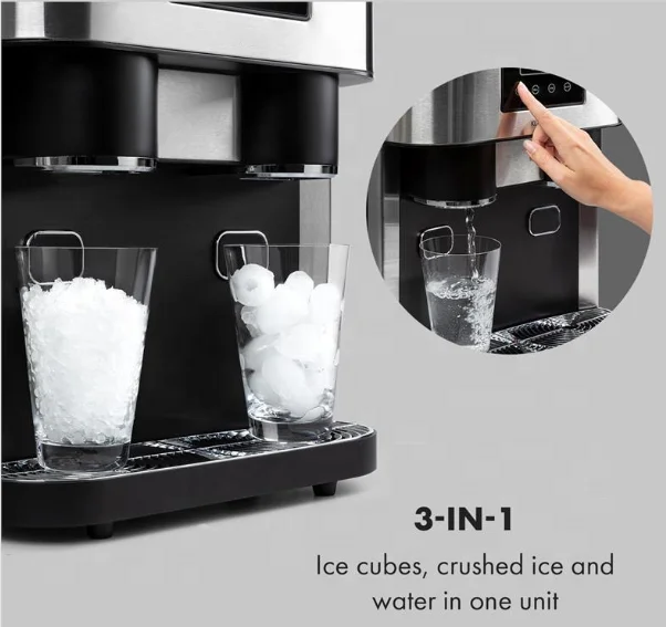 18kgs self dispensing countertop bullet crushed ice dispenser crunchy pebble  making machine sonic portable  maker