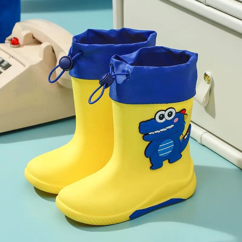 

Kids Cartoon Waterproof Slip Resistant Outdoor Shoes Lightweight Durable for School Girls Rain Boots